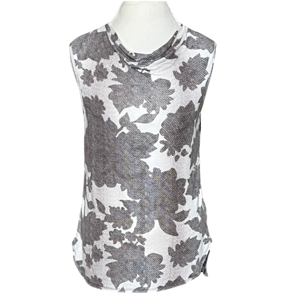 Cabi Tango Cowl Neck Sleeveless Top Black/White Size Small EUC